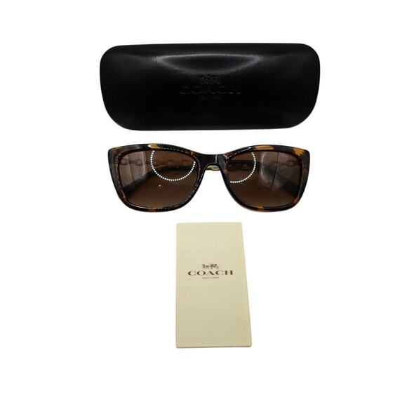 Coach 512013 (Dark Tortoise) 55-18-140mm 3N Sunglasses - LENSES FAIR/FRAMES GOOD - Picture 1 of 15